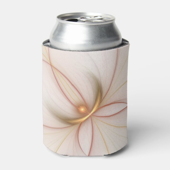Nobly Copper And Gold Abstract Modern Fractal Art Can Cooler (Can Front)