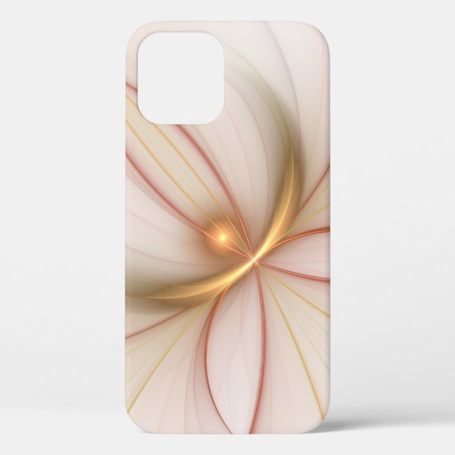 Nobly Copper And Gold Abstract Modern Fractal Art Case-Mate iPhone Case (Back)