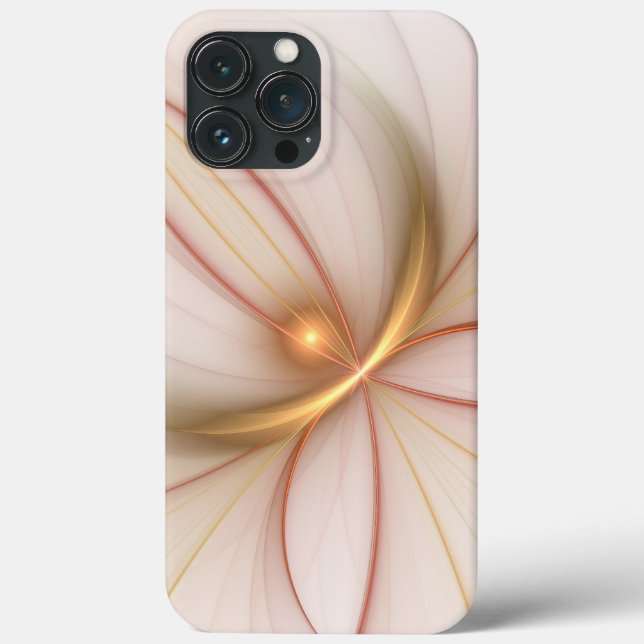 Nobly Copper And Gold Abstract Modern Fractal Art Case-Mate iPhone Case (Back)