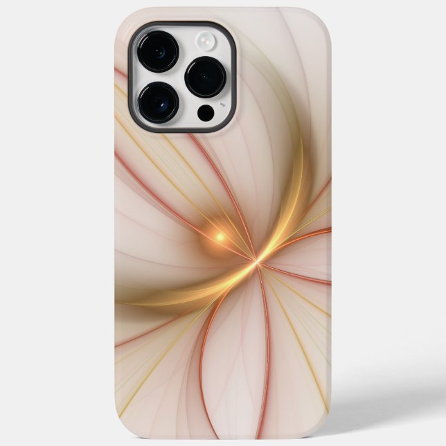 Nobly Copper And Gold Abstract Modern Fractal Art Case-Mate iPhone Case (Back)
