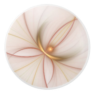 Nobly Copper And Gold Abstract Modern Fractal Art Ceramic Knob