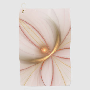 Nobly Copper And Gold Abstract Modern Fractal Art Golf Towel