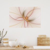 Nobly Copper And Gold Abstract Modern Fractal Art