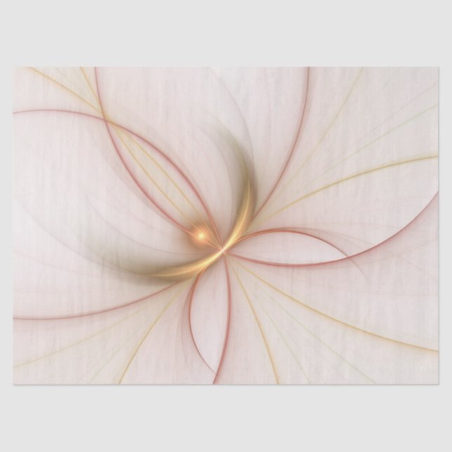 Nobly Copper And Gold Abstract Modern Fractal Art Tissue Paper (Front)