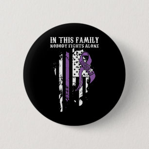 Nobody Alone- Fibromyalgia Awareness Supporter Rib 6 Cm Round Badge