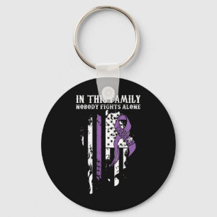 Nobody Alone- Fibromyalgia Awareness Supporter Rib Key Ring