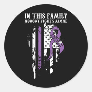 Nobody Alone- Pancreatic Cancer Awareness Support  Classic Round Sticker