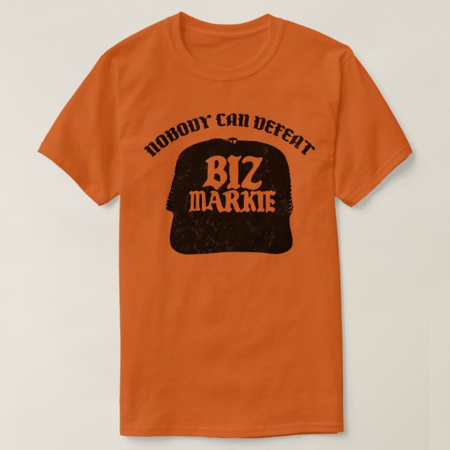 Nobody Can Defeat Biz Markie Hip Hop Fan Design T-Shirt (Design Front)