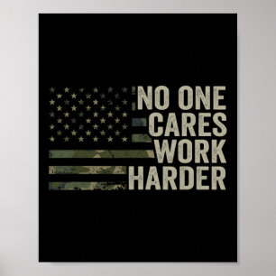 Nobody Cares Work Harder - Motivational Workout Gy Poster
