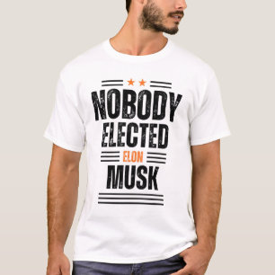 Nobody Elected Elon Musk blk Mens T-Shirt