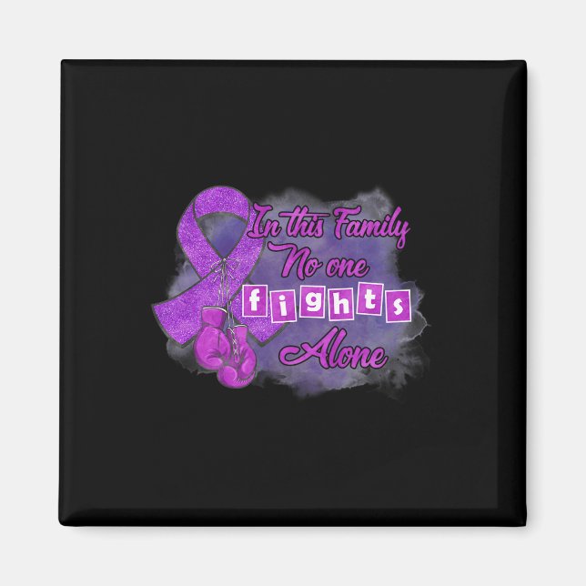 Nobody Fight Alone Heimerheimer's Awareness  Magnet (Front)