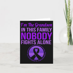 Nobody Fights Alone Alzheimerheimer's Awareness  Card