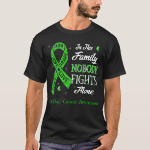 Nobody Fights Alone Bile Duct Cancer Awareness T-Shirt