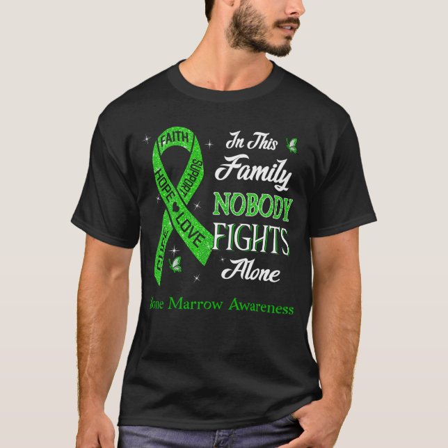 Nobody Fights Alone Bone Marrow Awareness T-Shirt (Front)