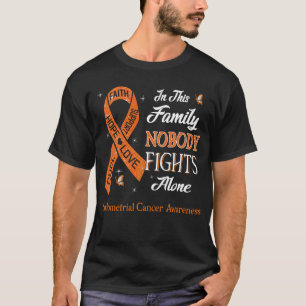 Nobody Fights Alone Endometrial Cancer Awareness T-Shirt