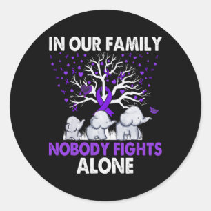 Nobody Fights Alone Family Elephants Heimerheimer  Classic Round Sticker