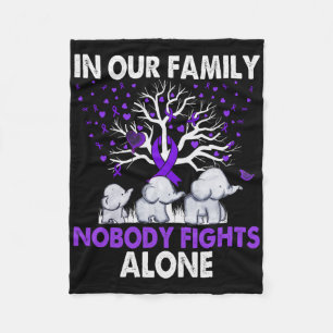 Nobody Fights Alone Family Elephants Heimerheimer Fleece Blanket