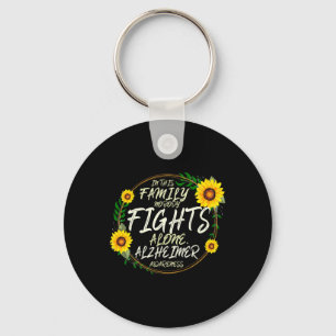 Nobody Fights Alone. Family Support. Alzheimer Awa Key Ring