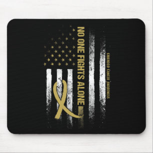 Nobody Fights Alone Flag Ribbon Childhood Cancer A Mouse Pad