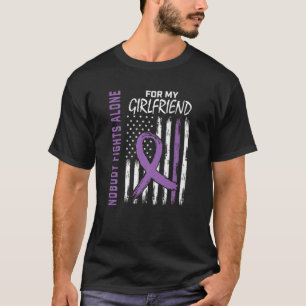 Nobody Fights Alone Girlfriend Lupus Awareness Ame T-Shirt