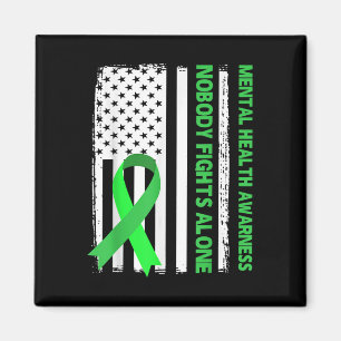 Nobody Fights Alone Mental Health Awareness Americ Magnet