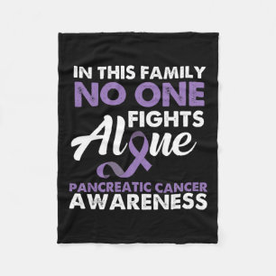 Nobody Fights Alone - Pancreatic Cancer Awareness  Fleece Blanket