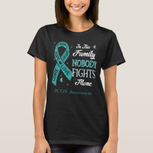 Nobody Fights Alone PCOS Awareness T-Shirt