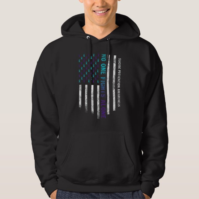 Nobody Fights Alone Suicide Prevention Awareness Hoodie (Front)