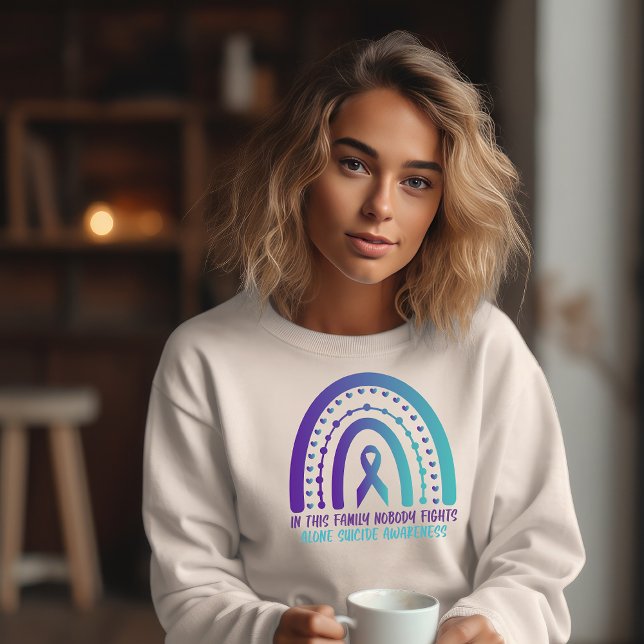 Nobody Fights Alone Suicide Prevention Sweatshirt (Creator Uploaded)