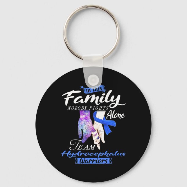 Nobody Fights Alone Team Hydrocephalus Warriors  Key Ring (Front)