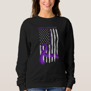 Nobody Fights Alone Usa Flag Domestic Violence Awa Sweatshirt