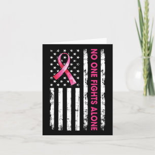 Nobody Fights Breast Cancer Alone Pink Ribbon Amer Card