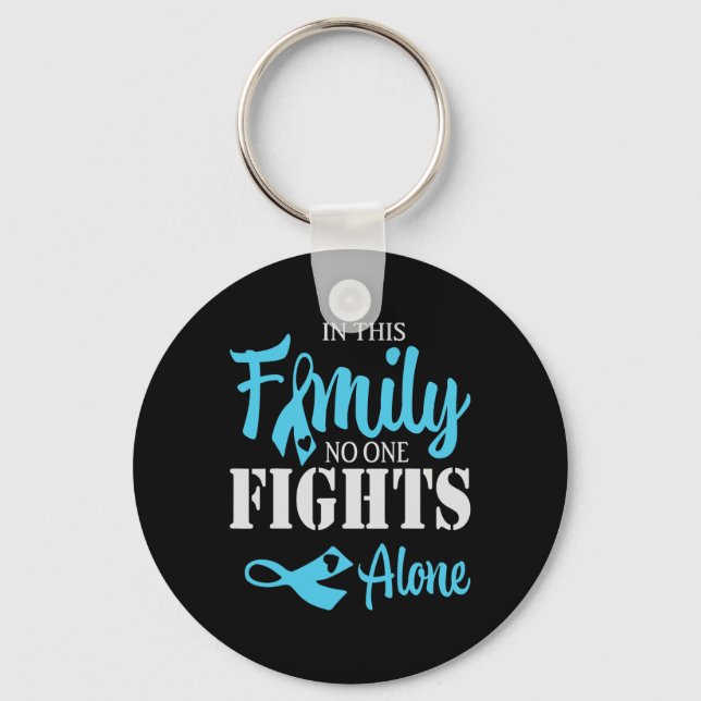 Nobody Fights Diabetes Alone Support Diabetes Awar Key Ring (Front)