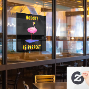 Nobody is perfect - flamingo with swimming ring