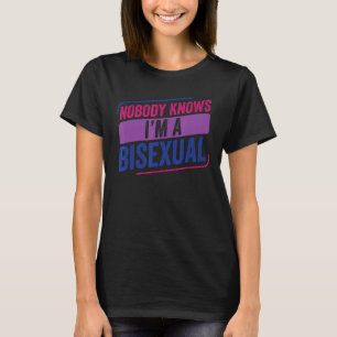 Nobody Knows Bi Pride Bisexual Bisexuality Flag T-Shirt