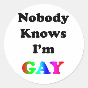 Nobody Knows I'm Gay Classic Round Sticker
