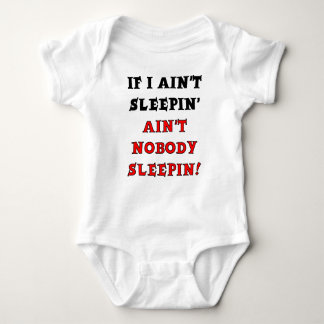 Nobody Sleeps Funny Romper Baby Bodysuit