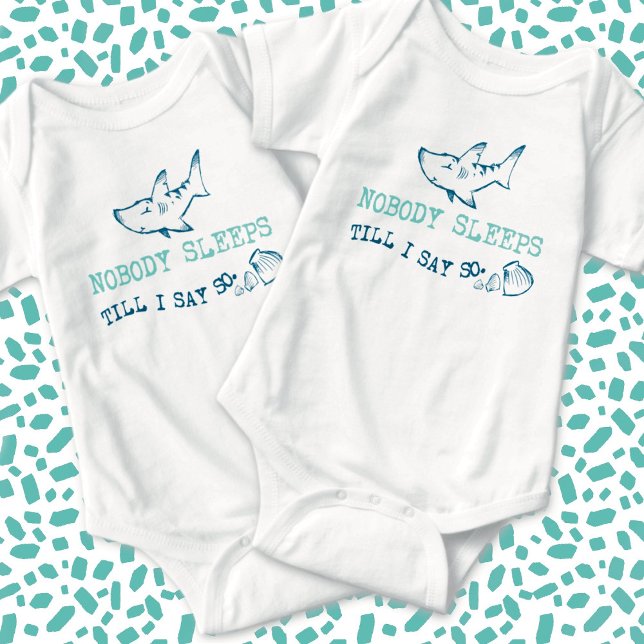 Nobody Sleeps Shark Baby Jersey Bodysuit (Creator Uploaded)