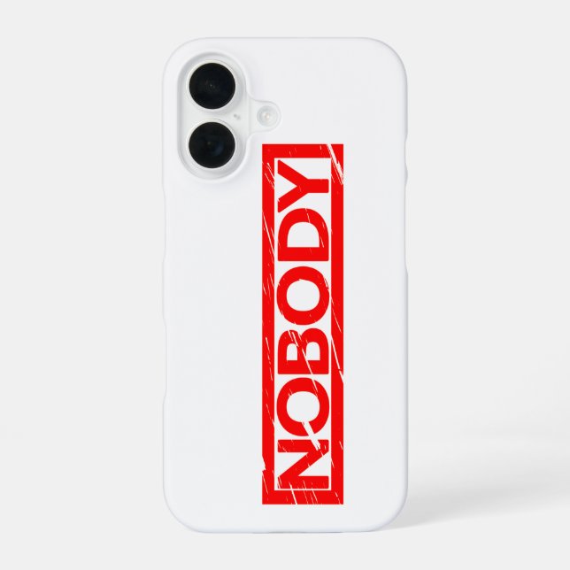 Nobody Stamp iPhone 16 Case (Back)