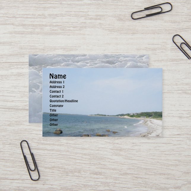 Nobska Beach Business Card (Front/Back In Situ)