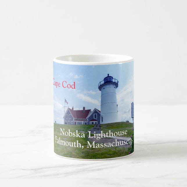 Nobska Lighthouse Cape Cod MA Coffee Mug (Center)