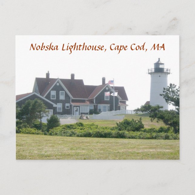 Nobska Lighthouse, Cape Cod, MA Postcard #1 (Front)