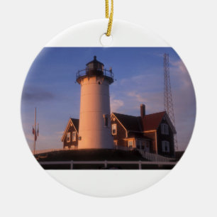 Nobska Lighthouse Ceramic Tree Decoration