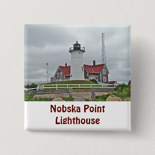 Nobska Point Lighthouse Series 15 Cm Square Badge