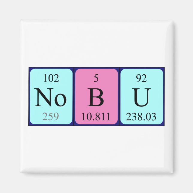 Nobu periodic table name magnet (Front)