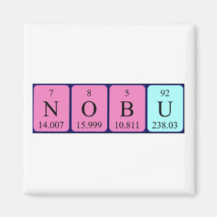 Nobu periodic table name magnet
