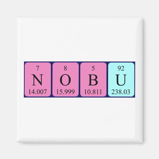 Nobu periodic table name magnet (Front)
