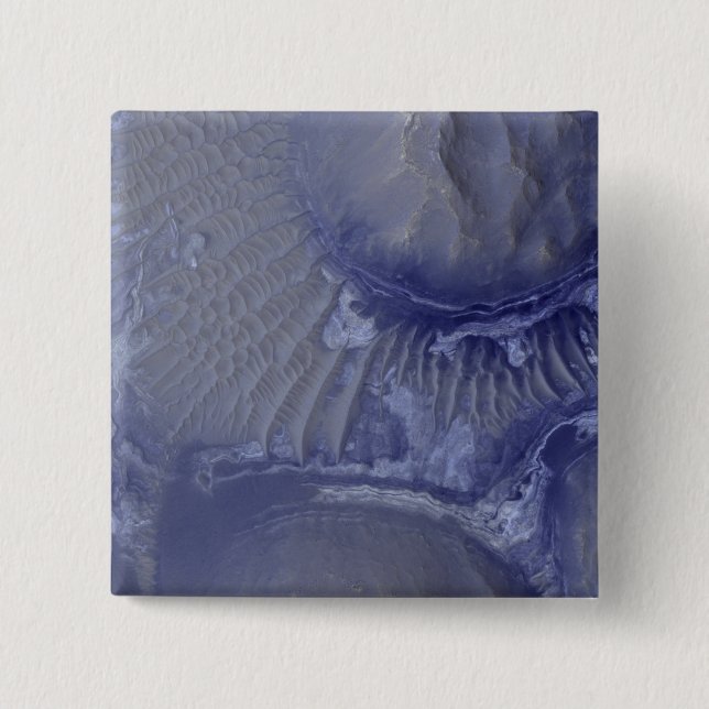 Noctis Labyrinthus formation on Mars 15 Cm Square Badge (Front)