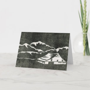 "Nocturnal Barn" Country Roads Greeting Card