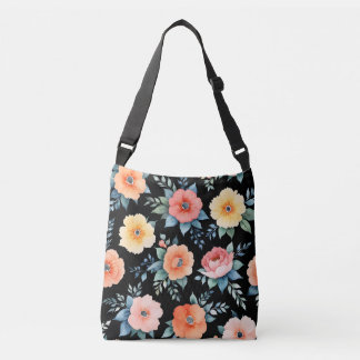 Nocturnal Bloomscape Crossbody Bag